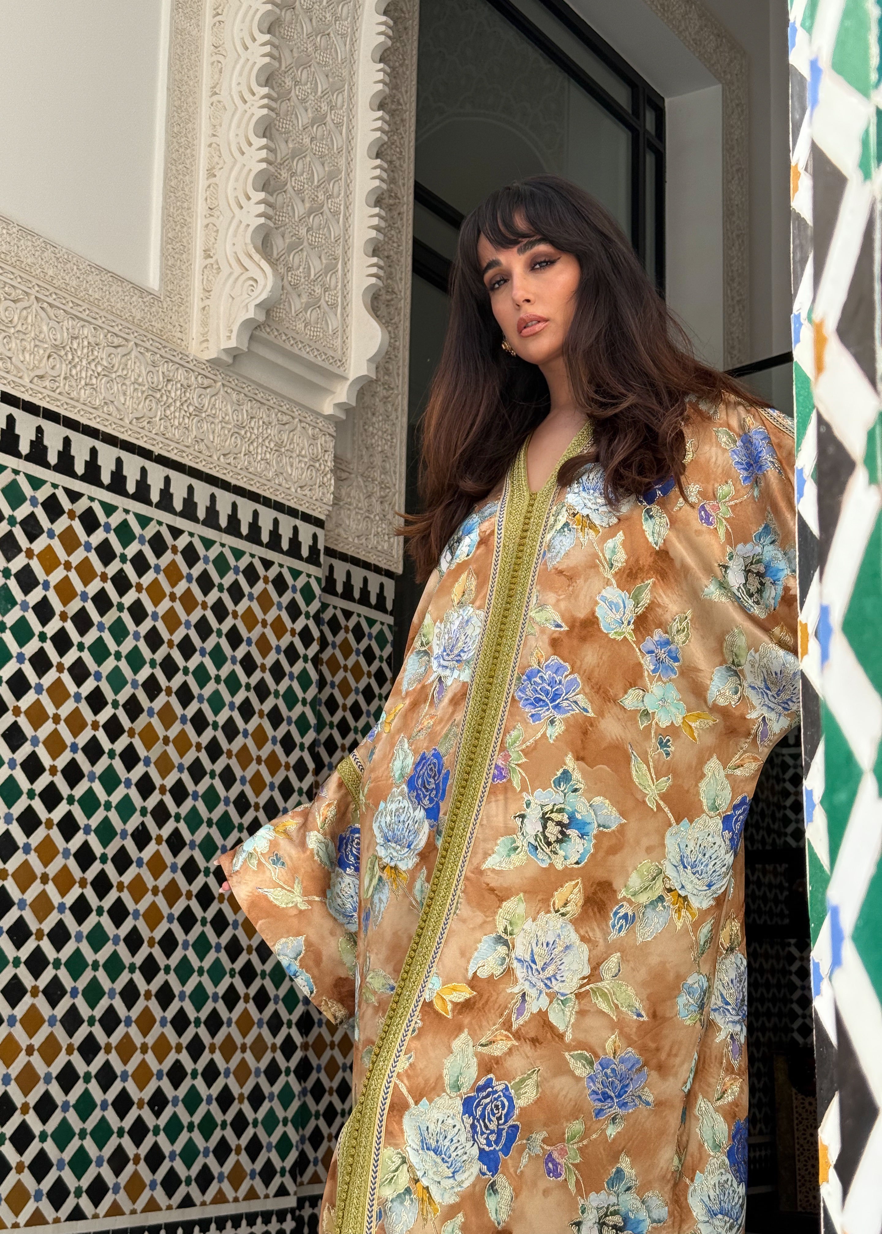 LILA FLORAL KAFTAN