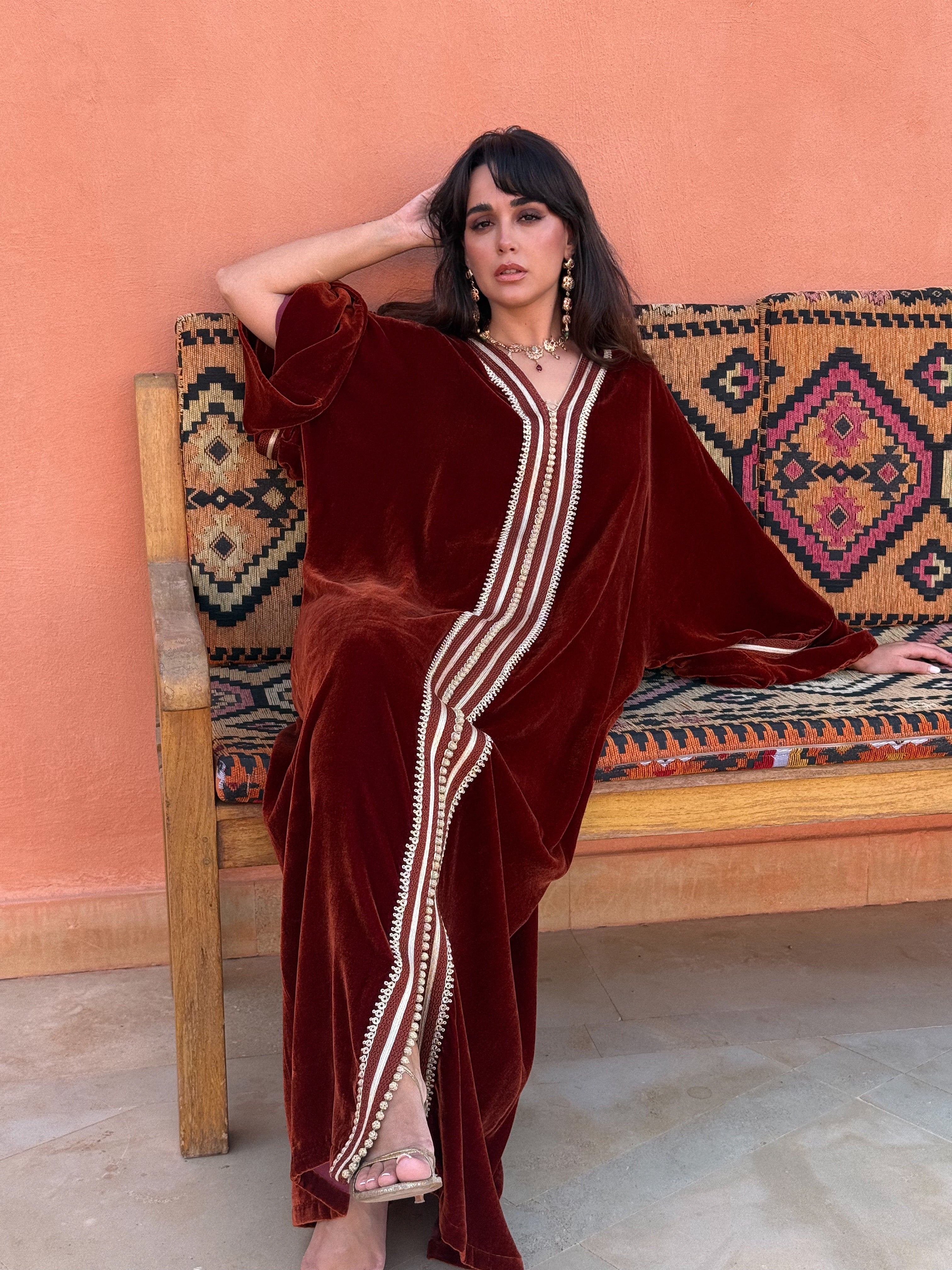 SALMA OVERSIZED VELVET KAFTAN