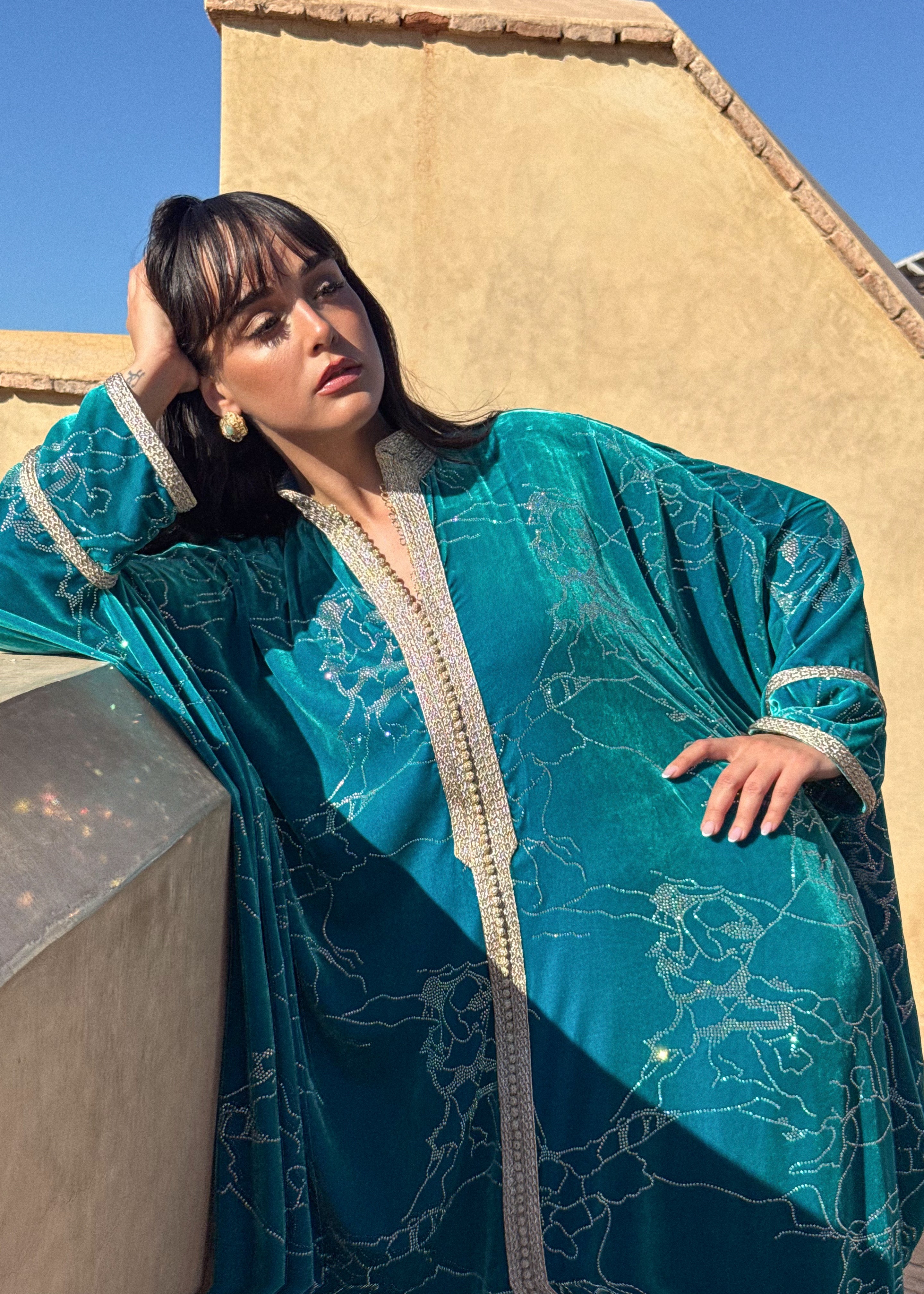GUAYZA SILK VELVET KAFTAN