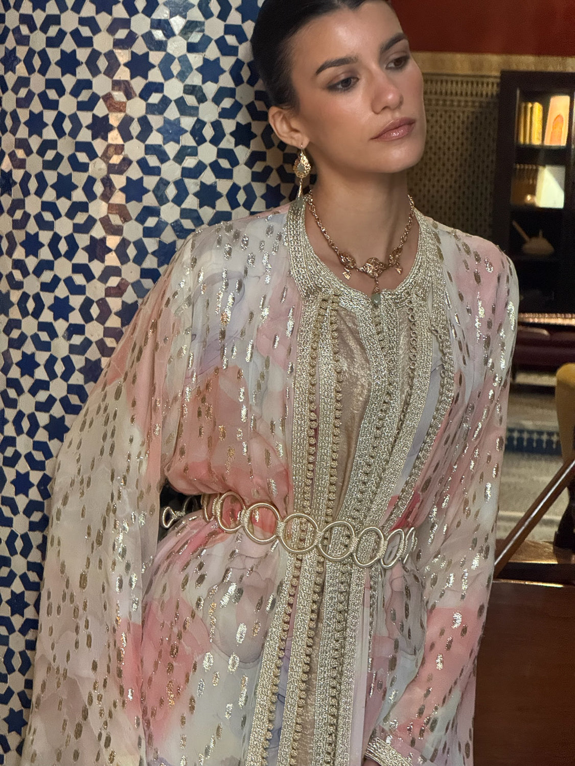 KHADIJA 3-PIECES SILK KAFTAN