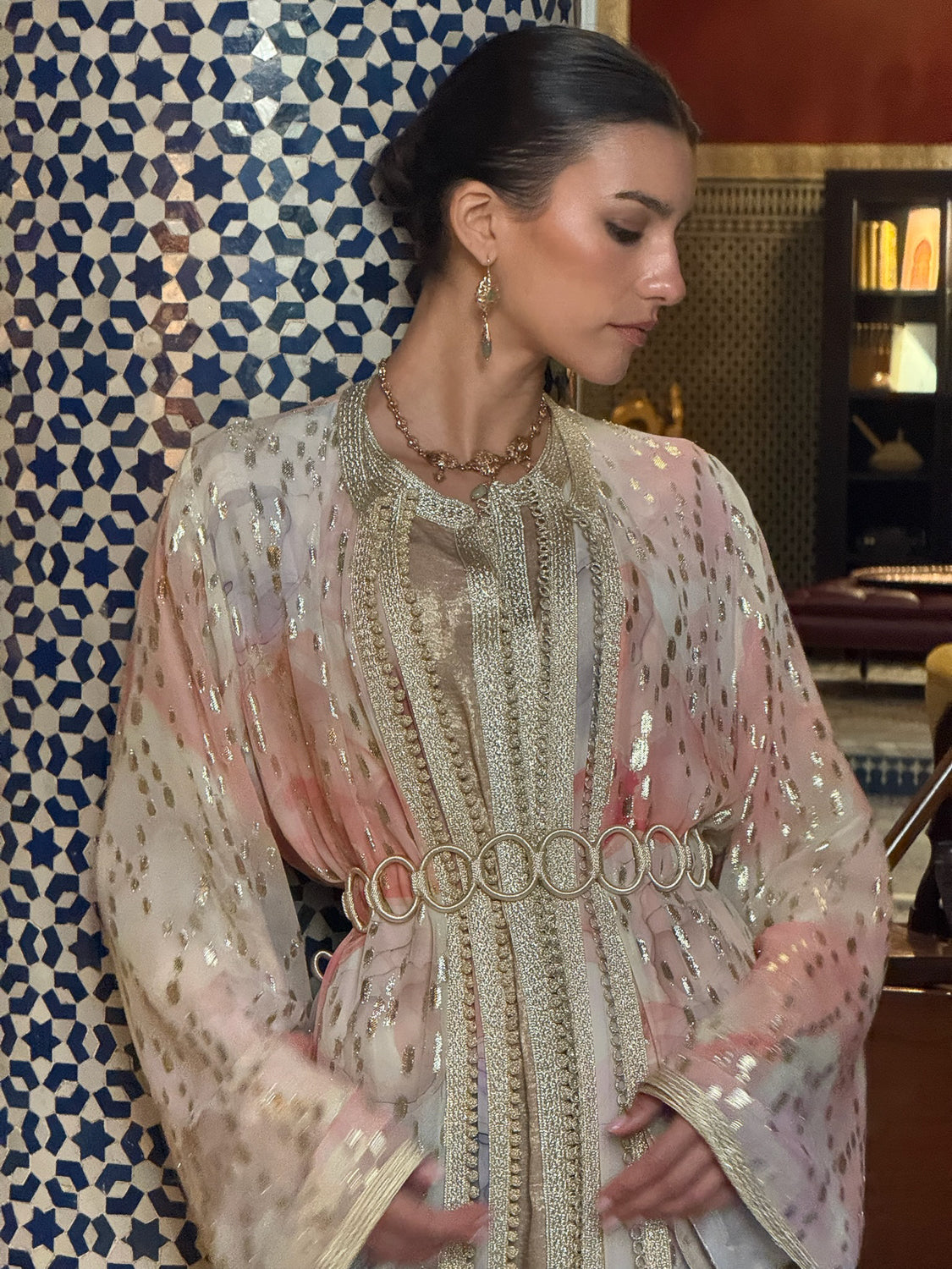 KHADIJA 3-PIECES SILK KAFTAN