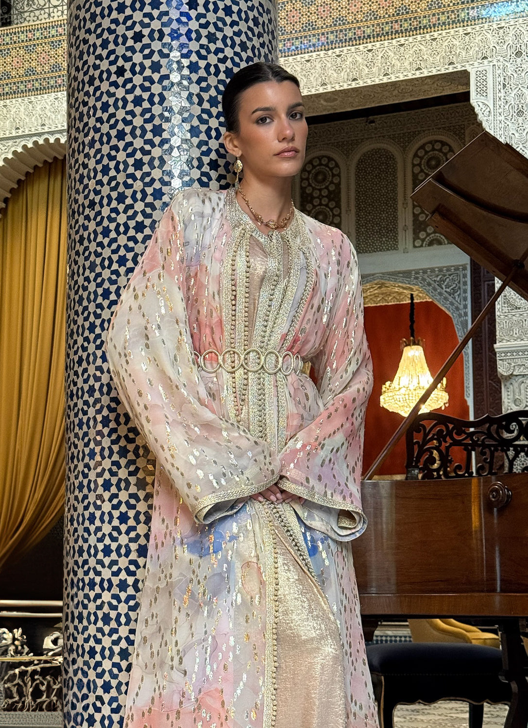 KHADIJA 3-PIECES SILK KAFTAN
