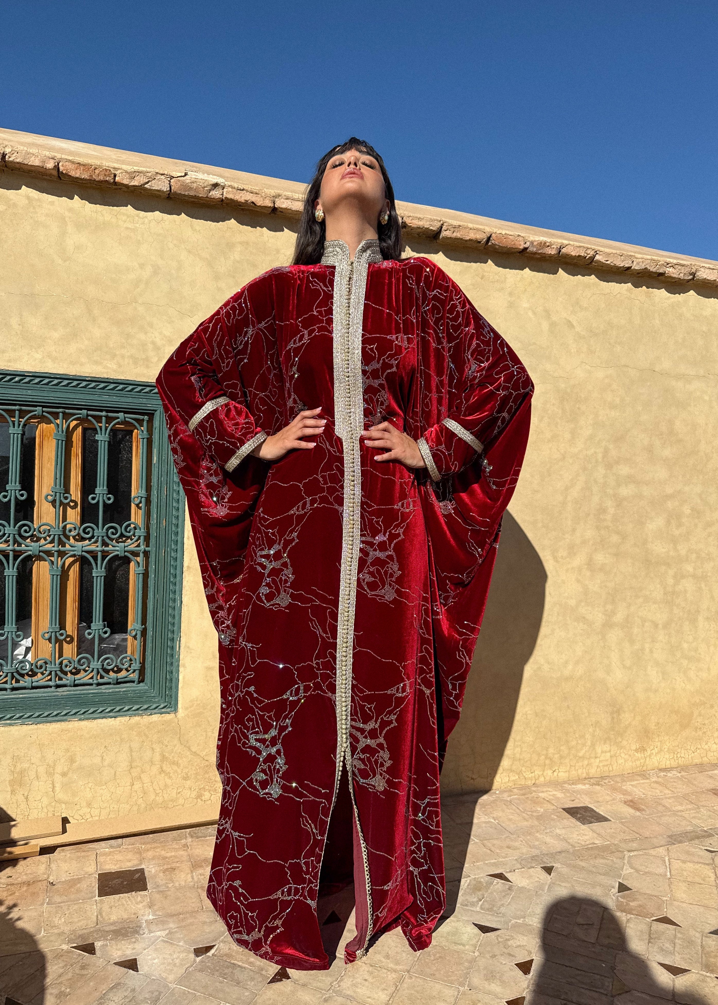 BADIA SILK VELVET KAFTAN