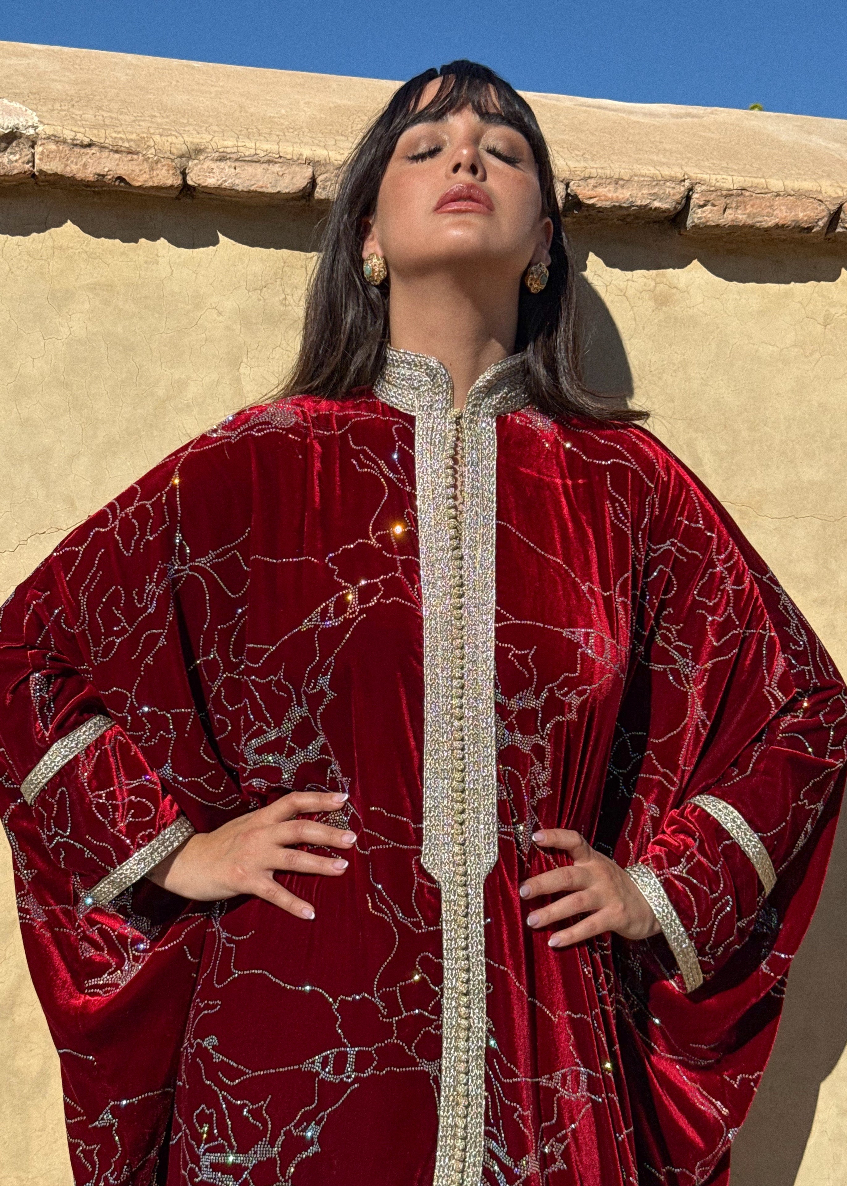 BADIA SILK VELVET KAFTAN