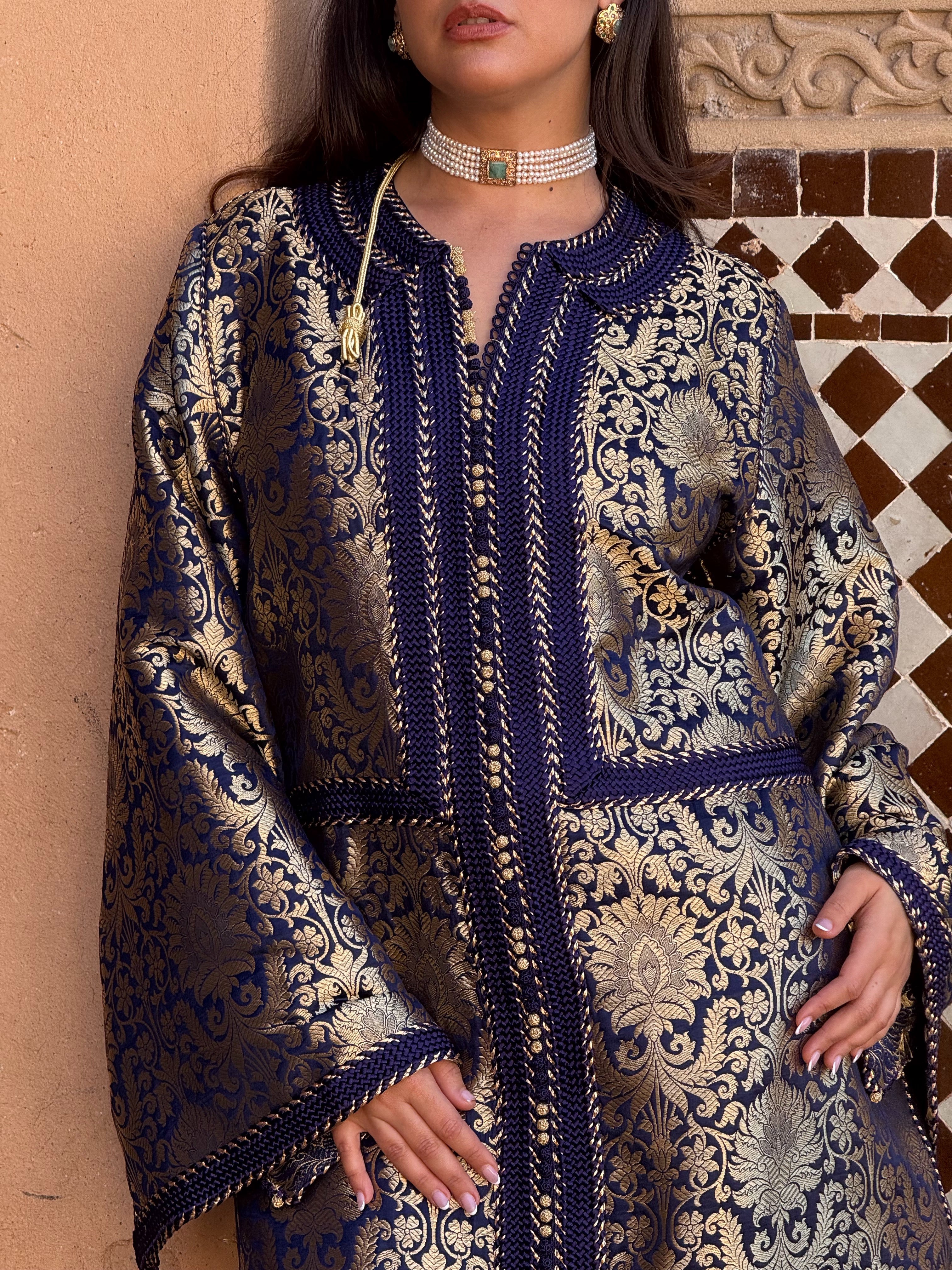 WAHIBA SILK BROCADE KAFTAN