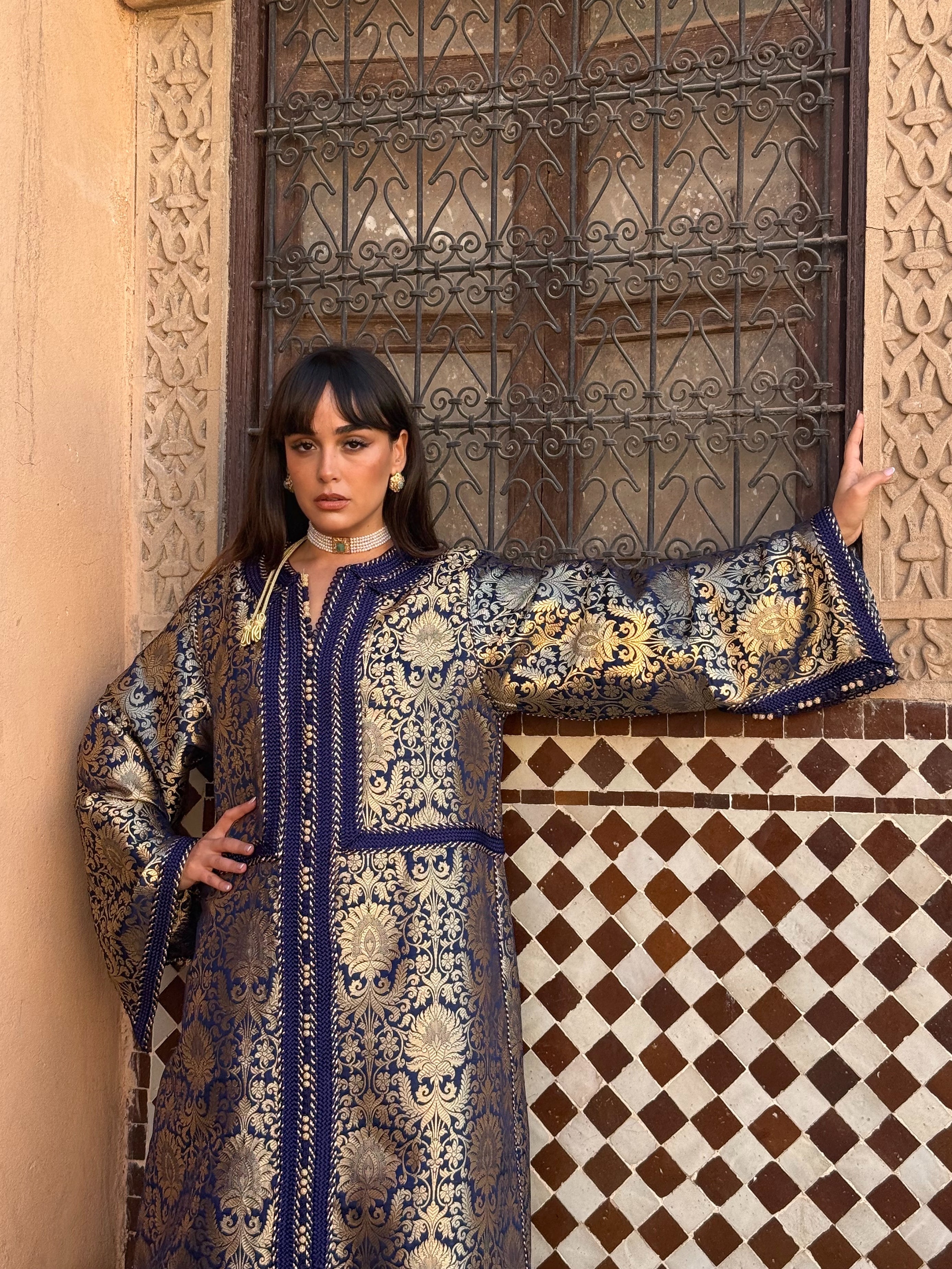 WAHIBA SILK BROCADE KAFTAN