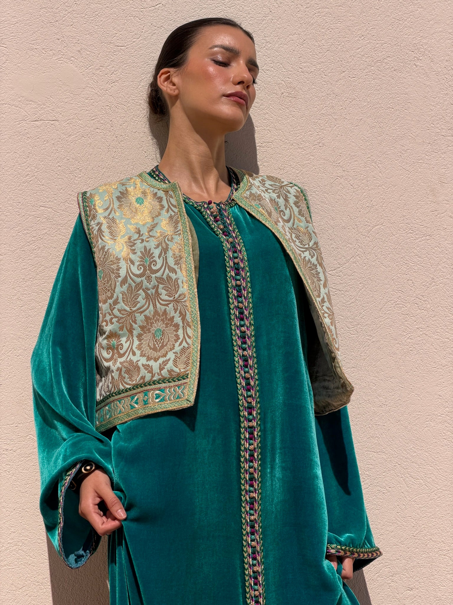 HOUSNA TWO-PIECE KAFTAN & GILET