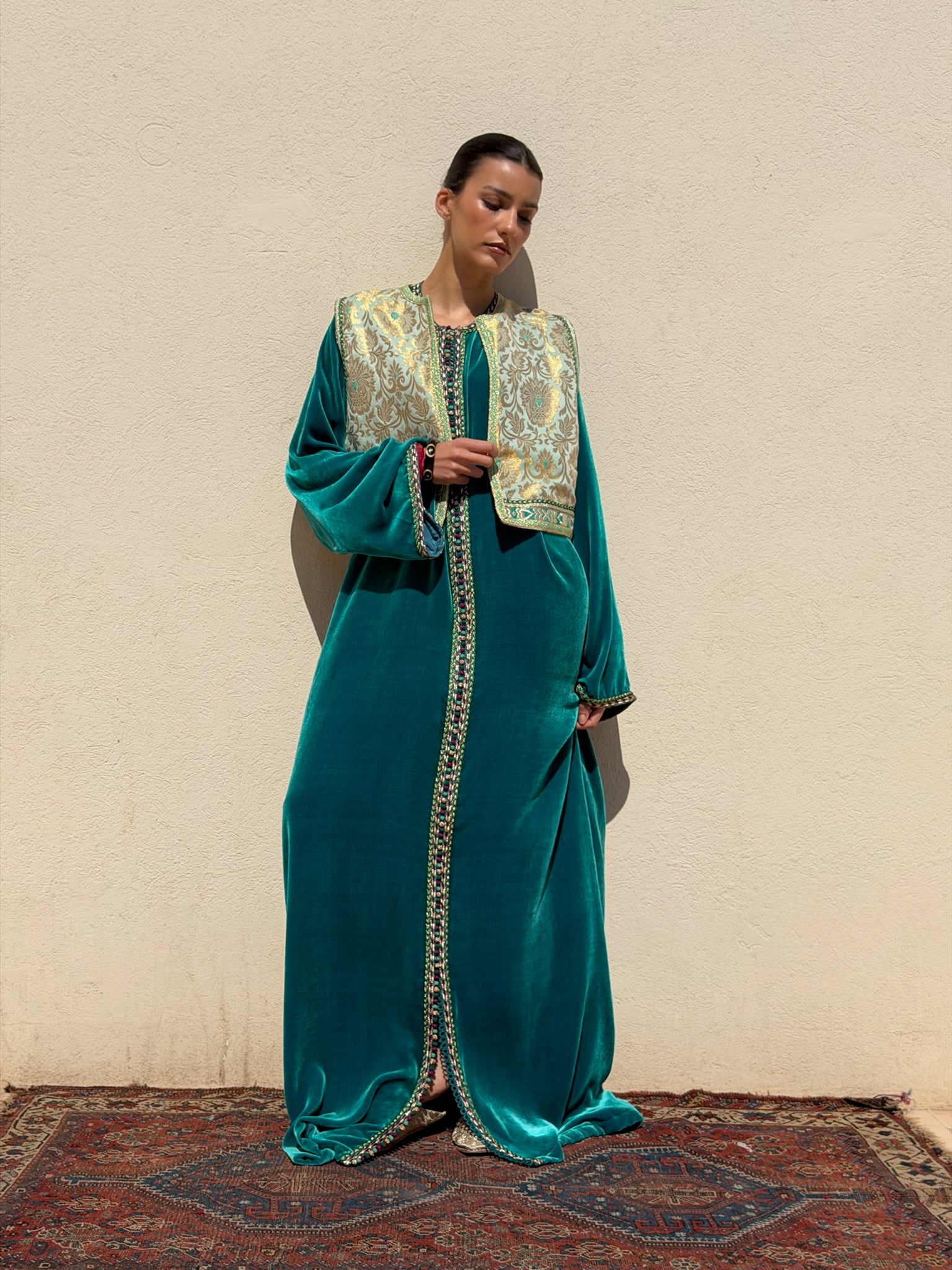 HOUSNA TWO-PIECE KAFTAN & GILET