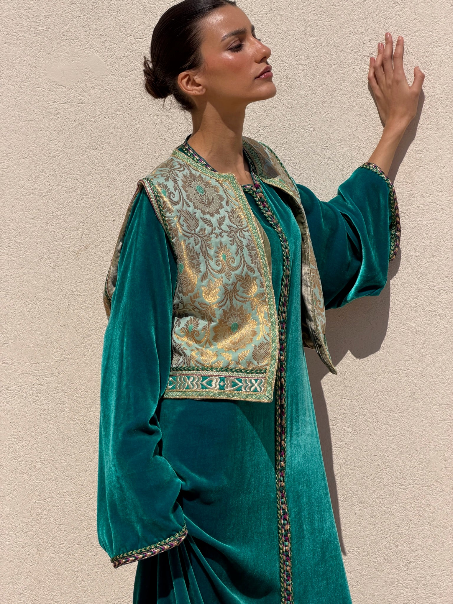 HOUSNA TWO-PIECE KAFTAN & GILET