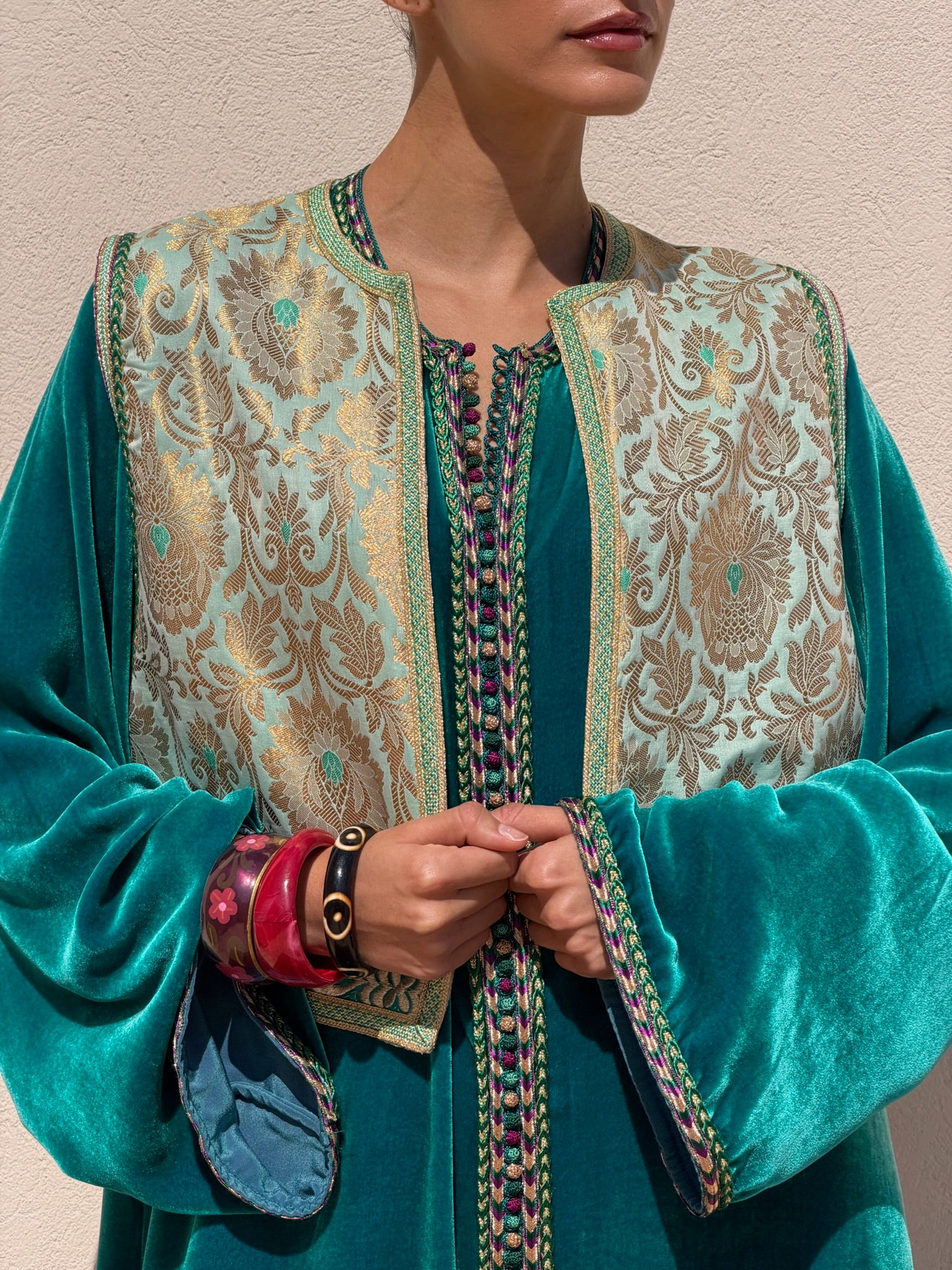 HOUSNA TWO-PIECE KAFTAN & GILET