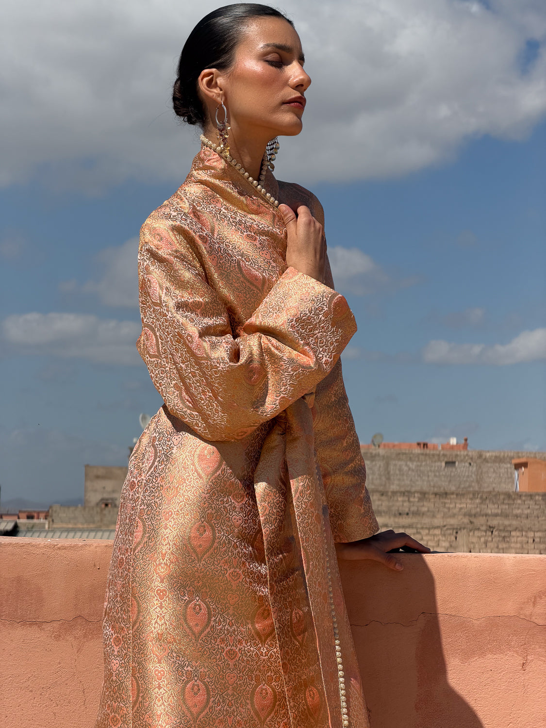 SHAYMA SILK BROCADE KIMONO KAFTAN