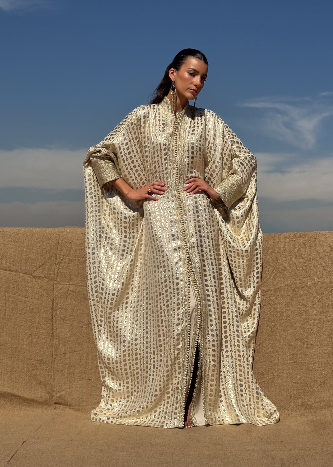 SAMIHA TWO-PIECE SILK KAFTAN