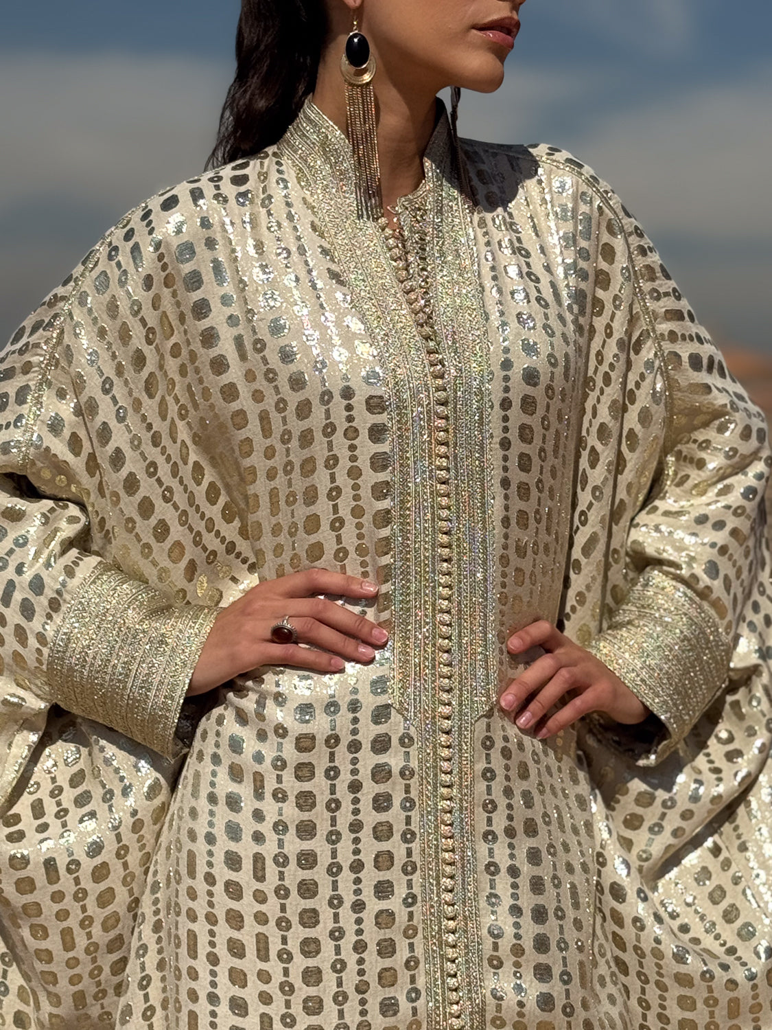 SAMIHA TWO-PIECE SILK KAFTAN