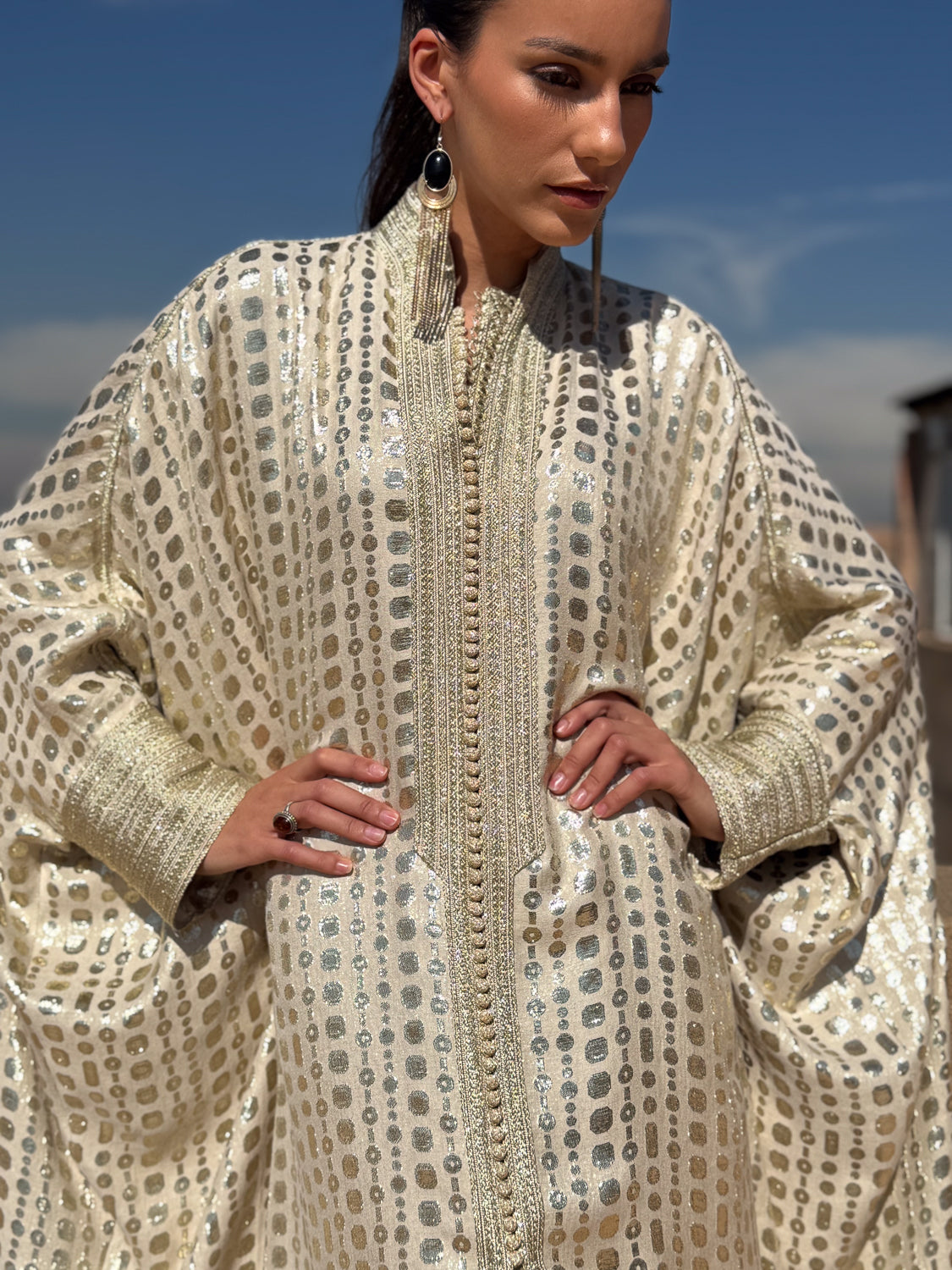 SAMIHA TWO-PIECE SILK KAFTAN