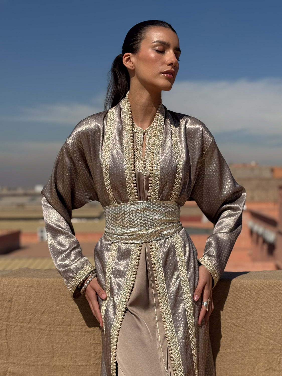 NOAF TWO-PIECE KAFTAN AND KIMONO