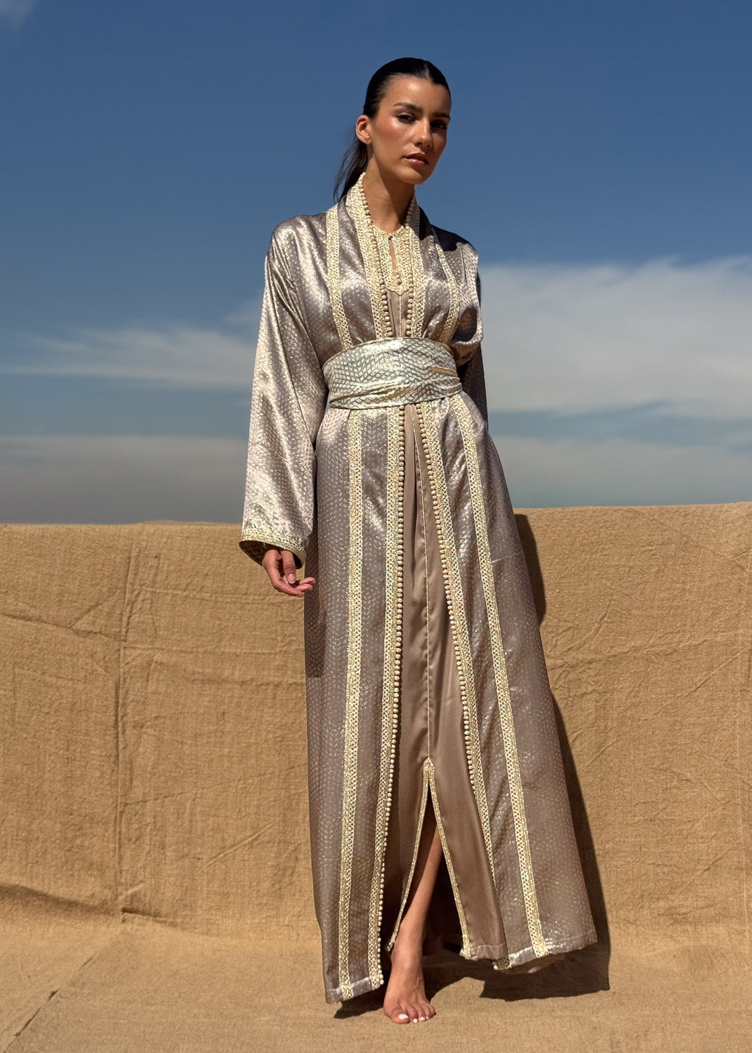 NOAF TWO-PIECE KAFTAN AND KIMONO