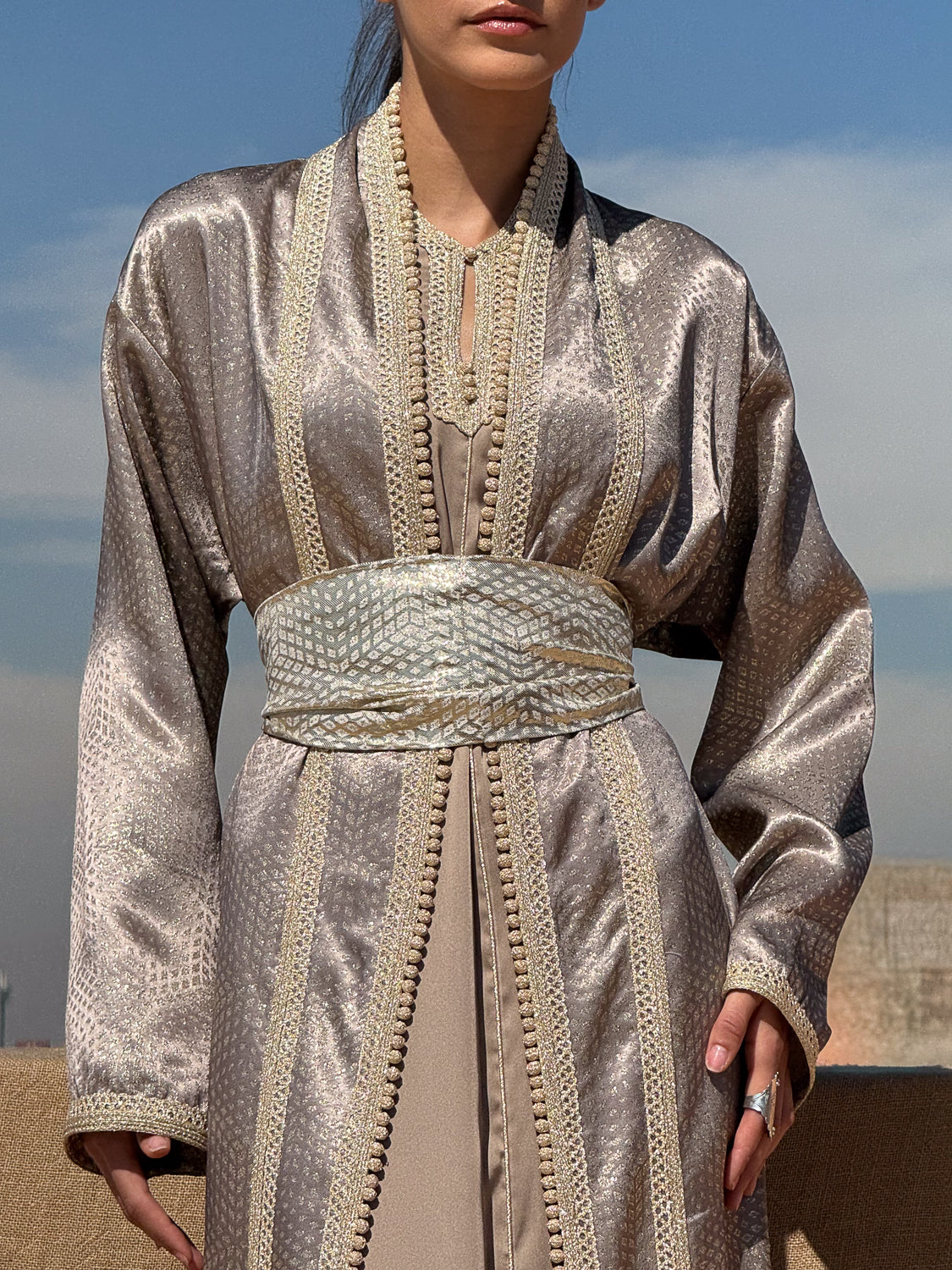 NOAF TWO-PIECE KAFTAN AND KIMONO