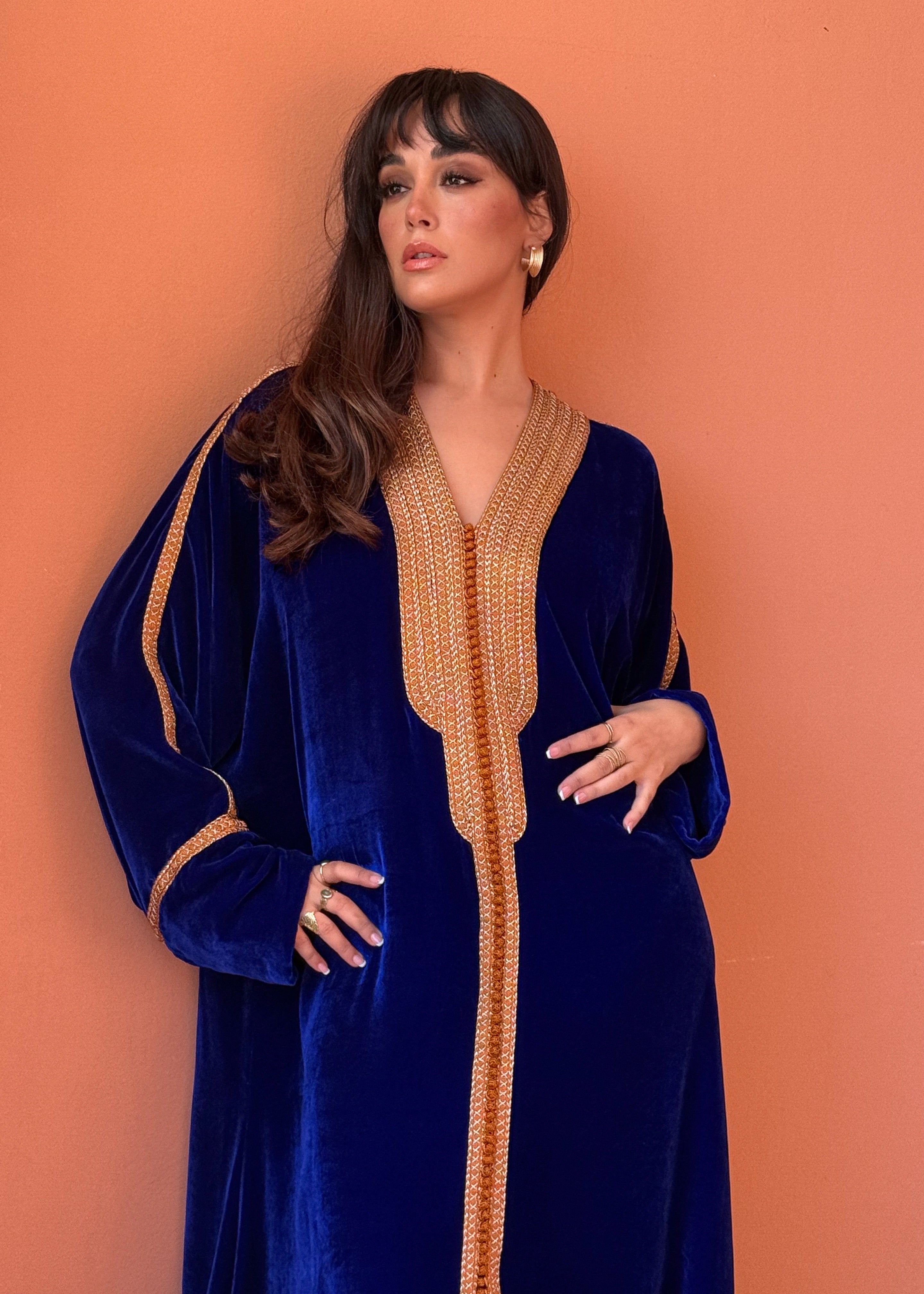 DALIA SILK VELVET KAFTAN