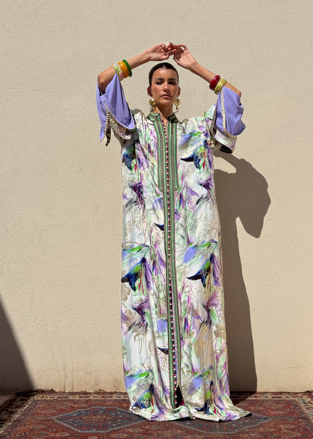 FARHANA TWO-PIECE SILK KAFTAN