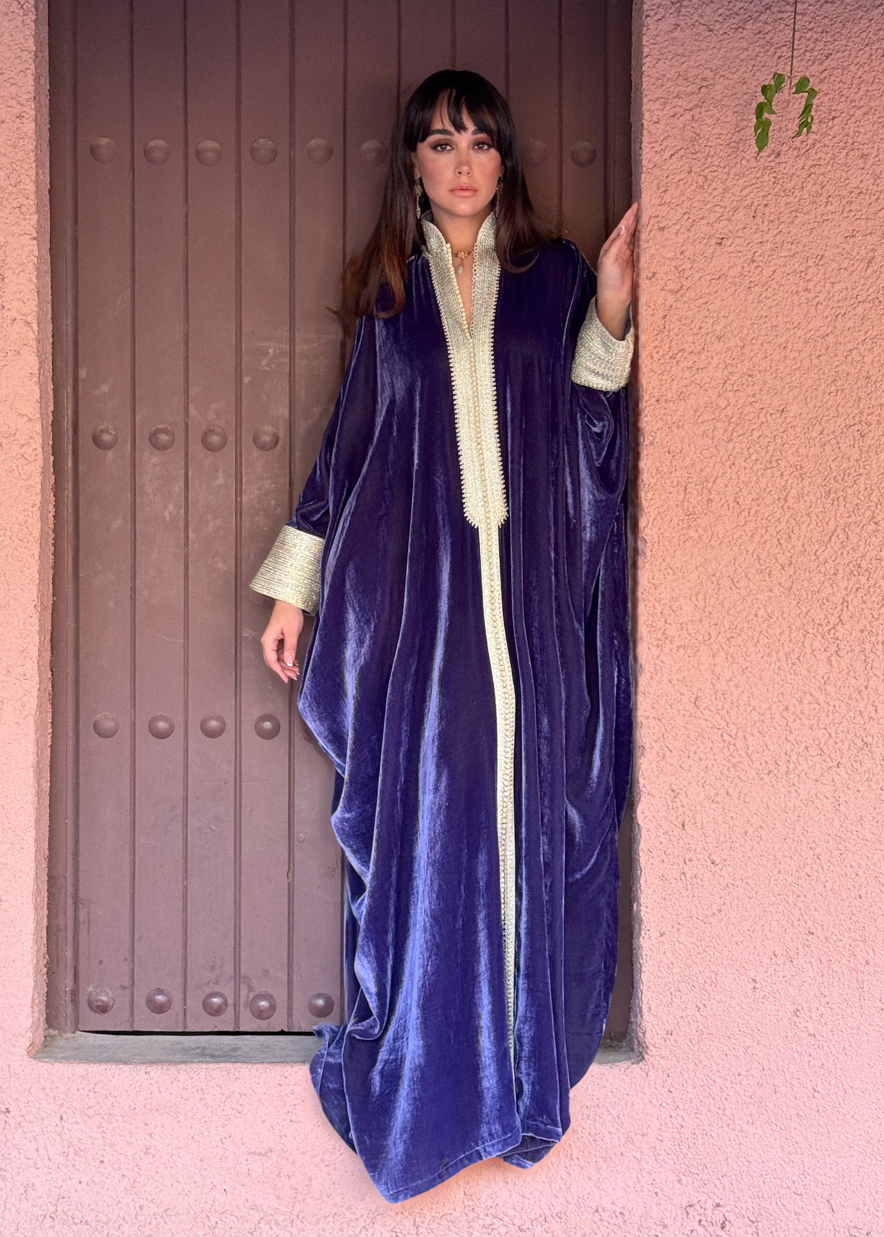 FALAK SILK VELVET KAFTAN
