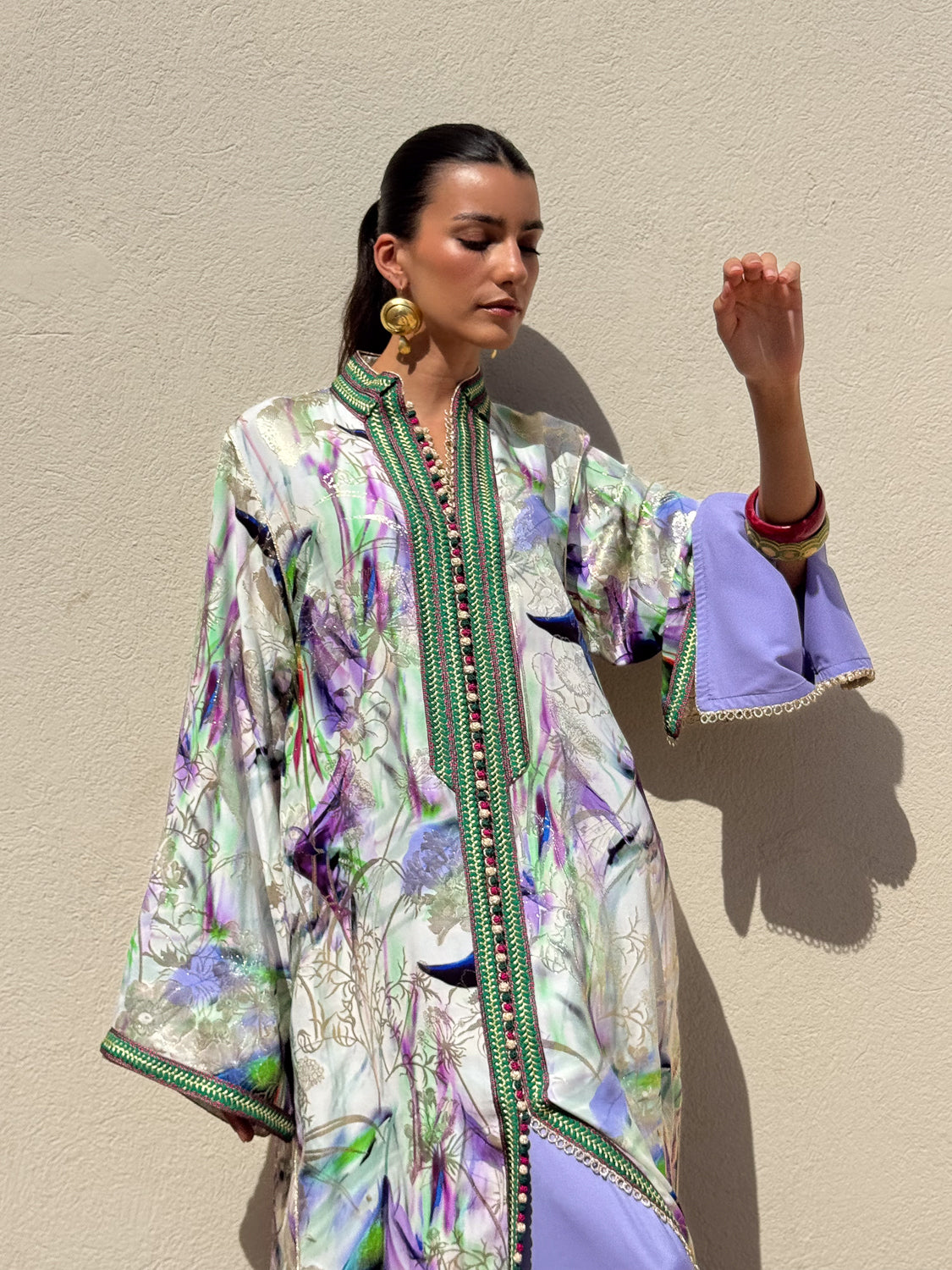 FARHANA TWO-PIECE SILK KAFTAN