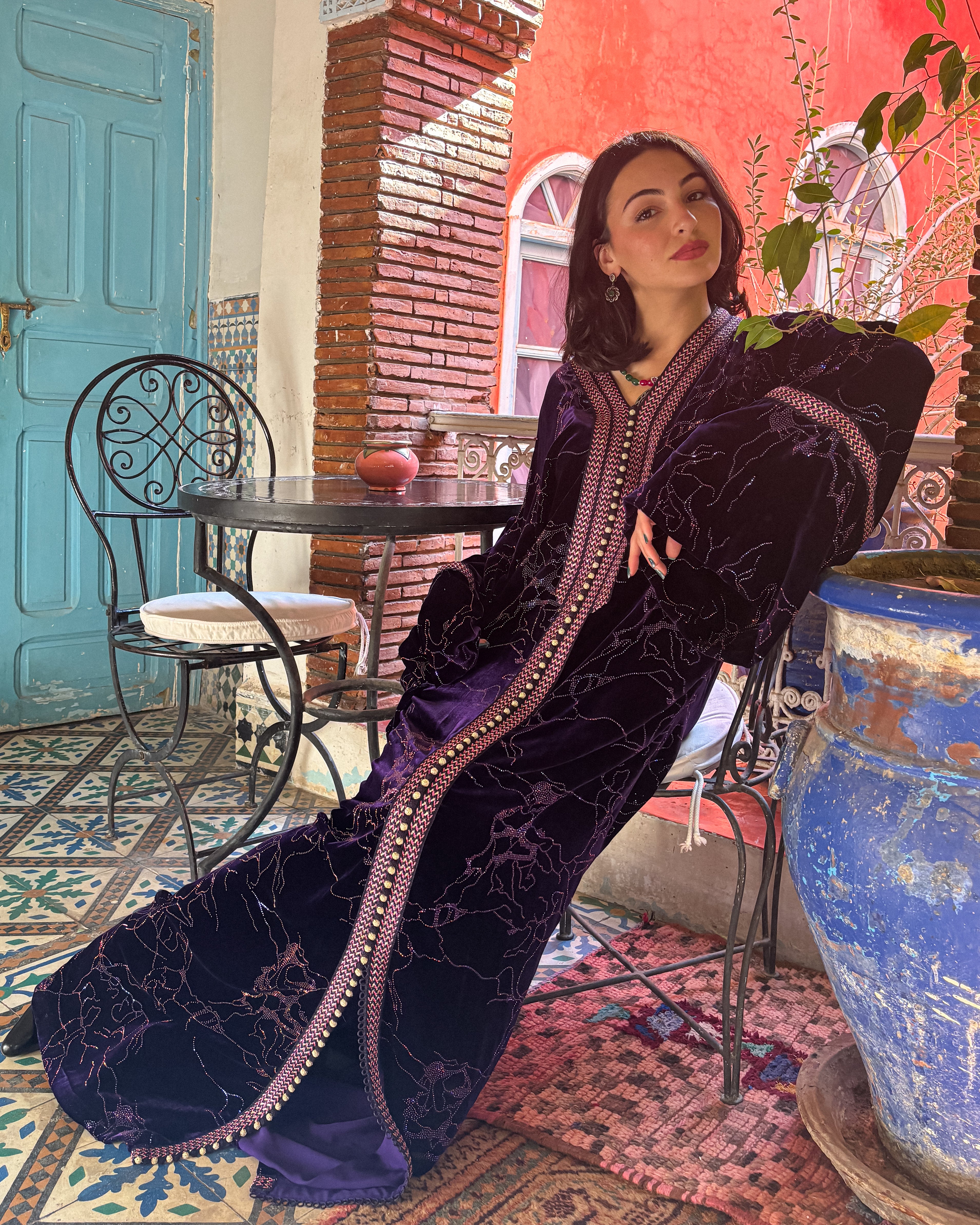 SABAH SILK VELVET KAFTAN