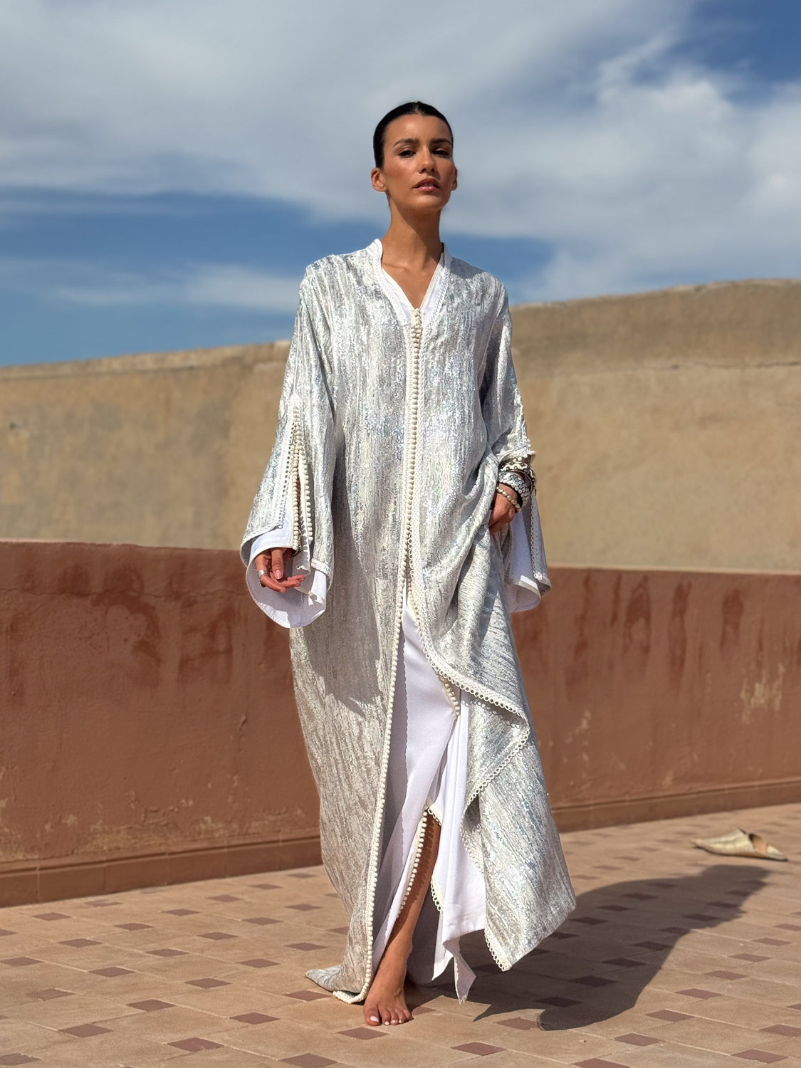 SELMA TWO-PIECE SILK KAFTAN
