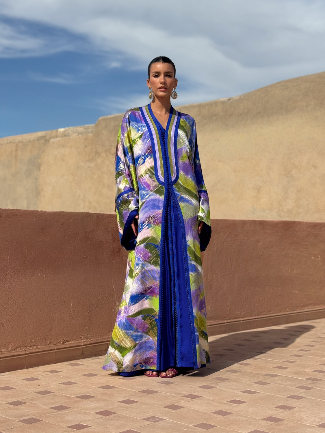 ZAMZAM TWO-PIECE SILK KAFTAN
