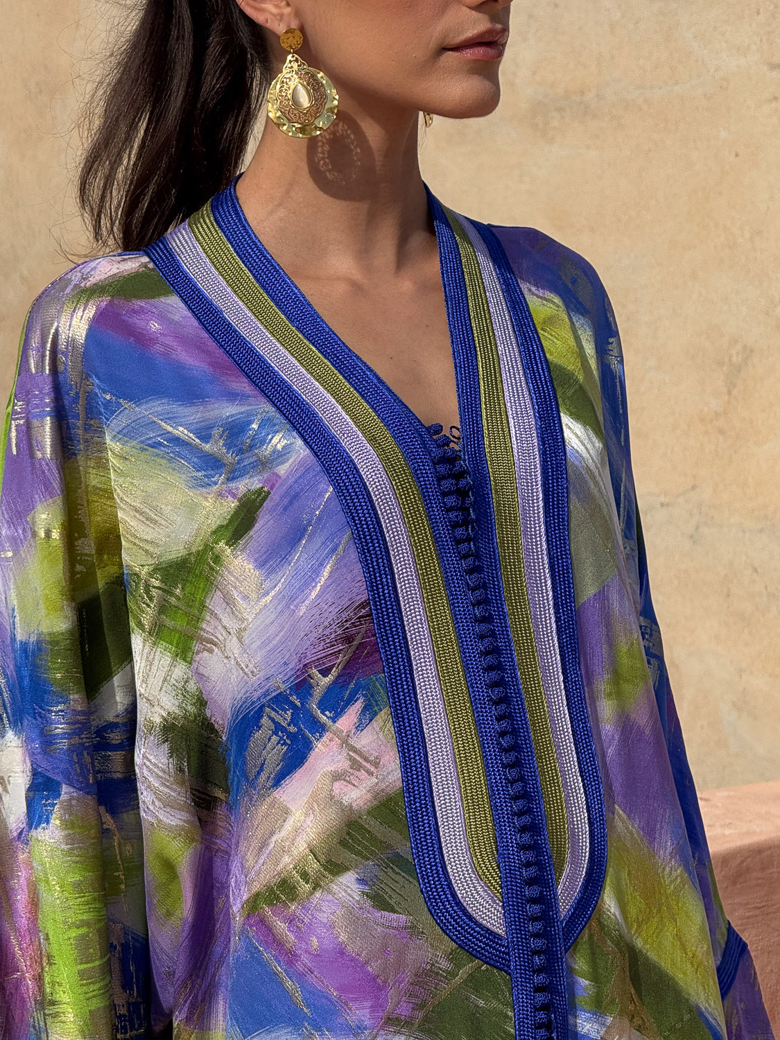 ZAMZAM TWO-PIECE SILK KAFTAN