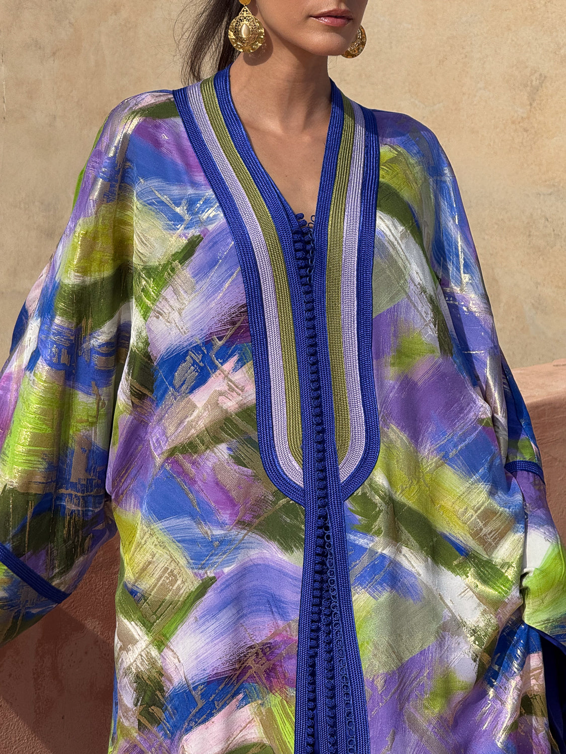 ZAMZAM TWO-PIECE SILK KAFTAN