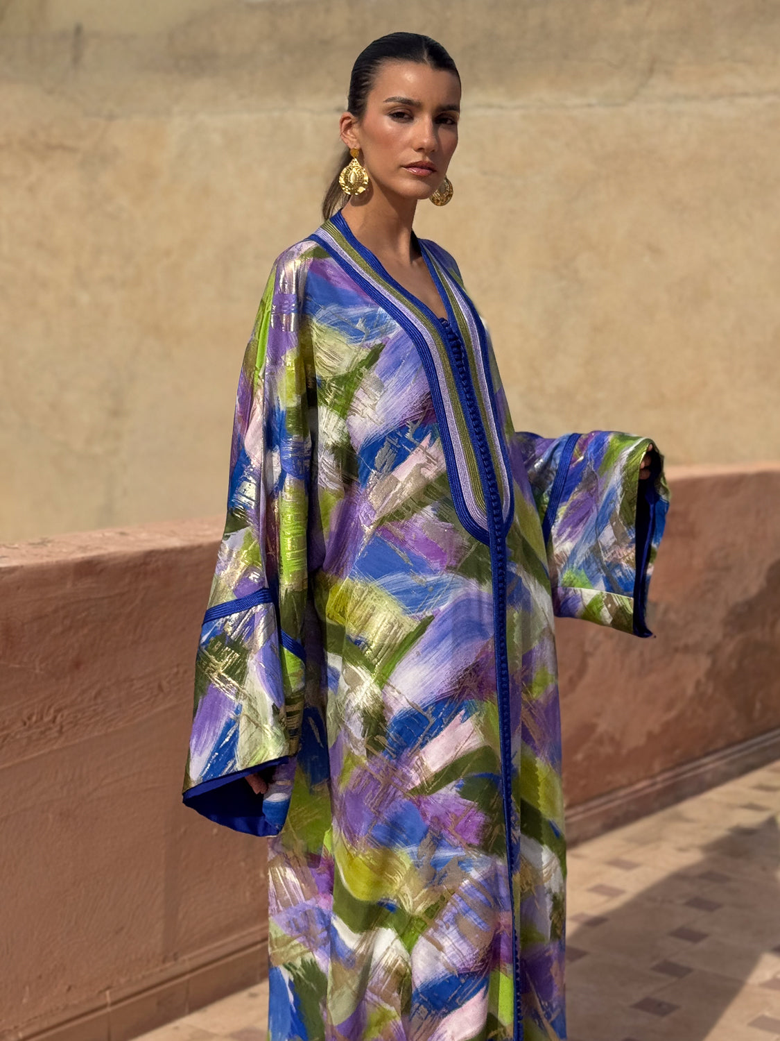 ZAMZAM TWO-PIECE SILK KAFTAN