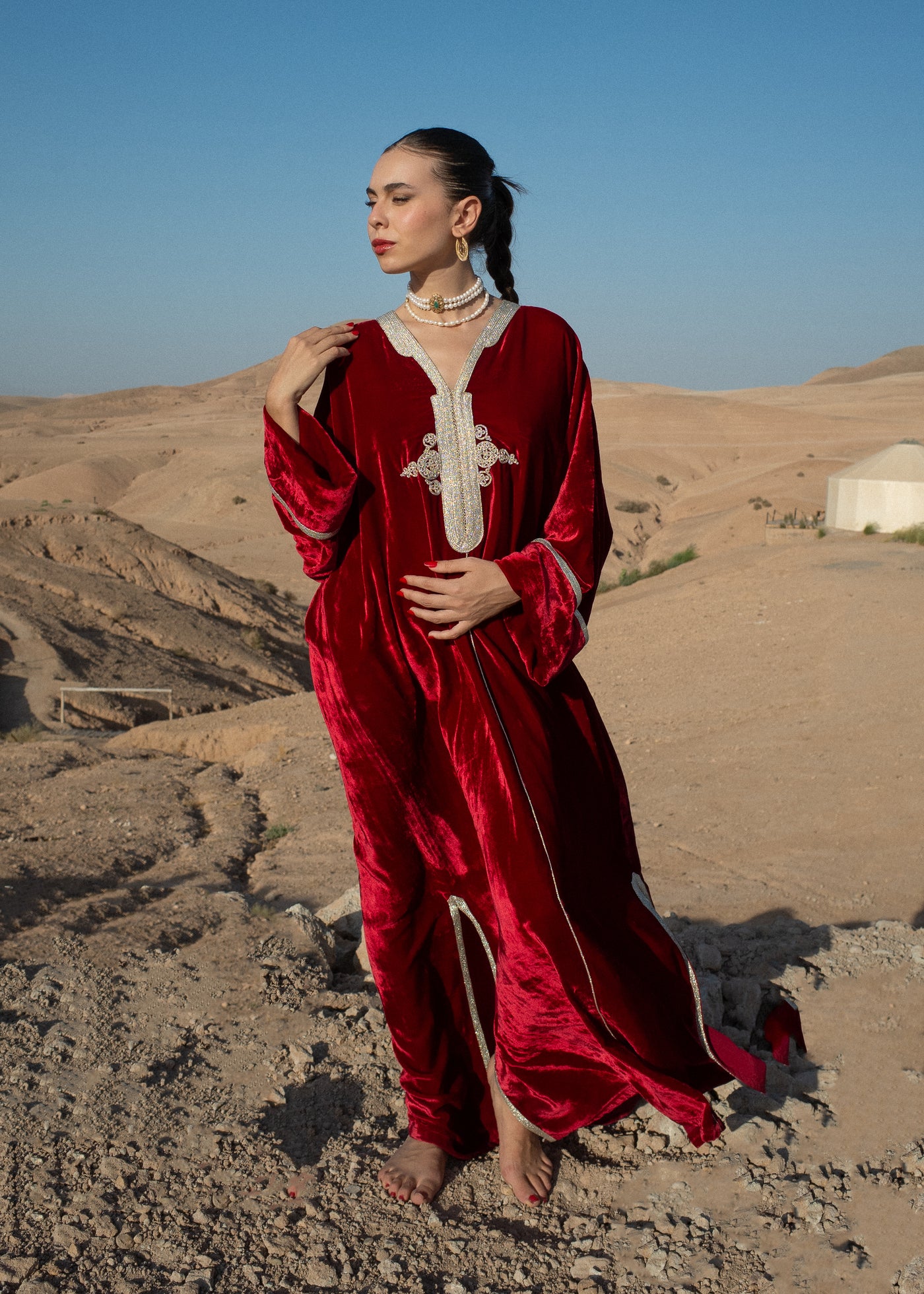 DANIA VELVET KAFTAN