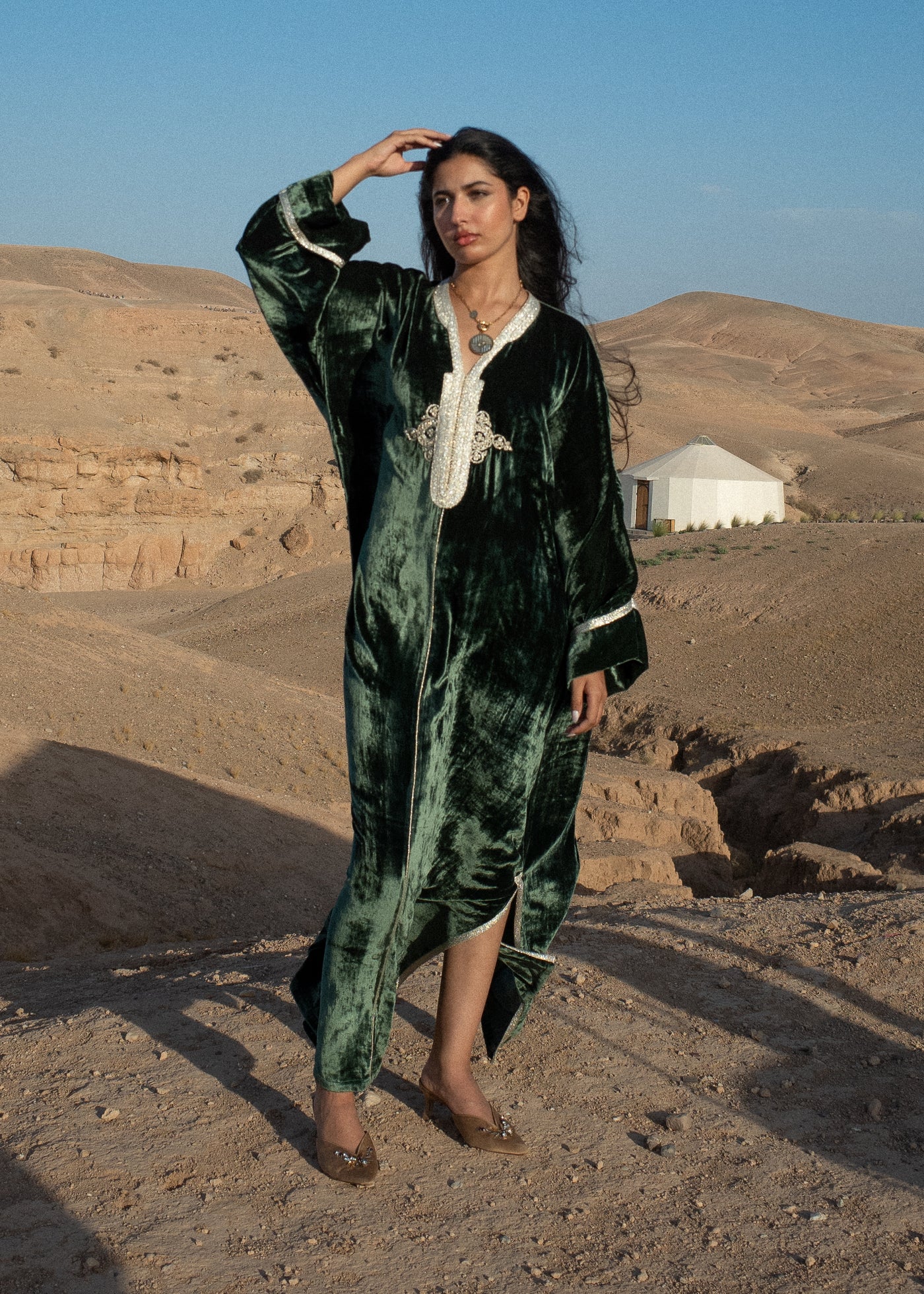 DANIA VELVET KAFTAN