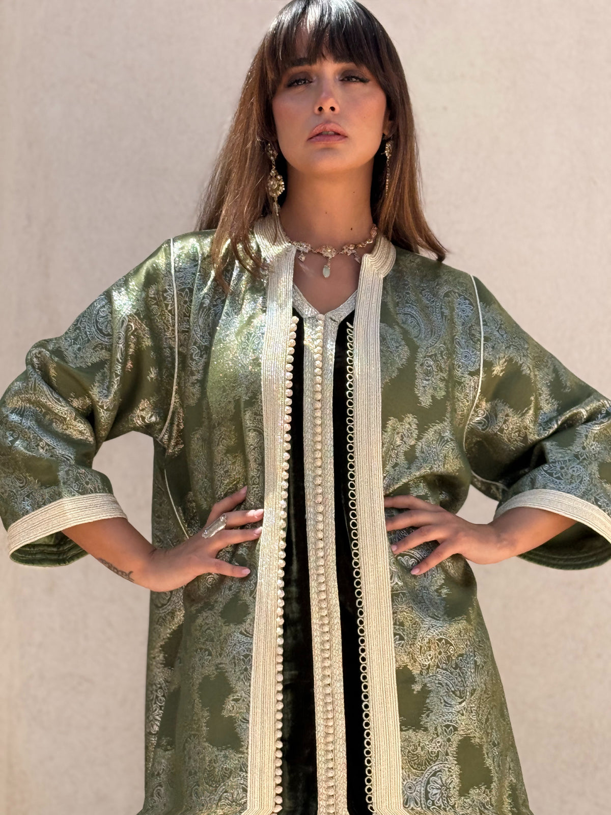 Hinda Two-Piece Kaftan by Moroccan Touch
