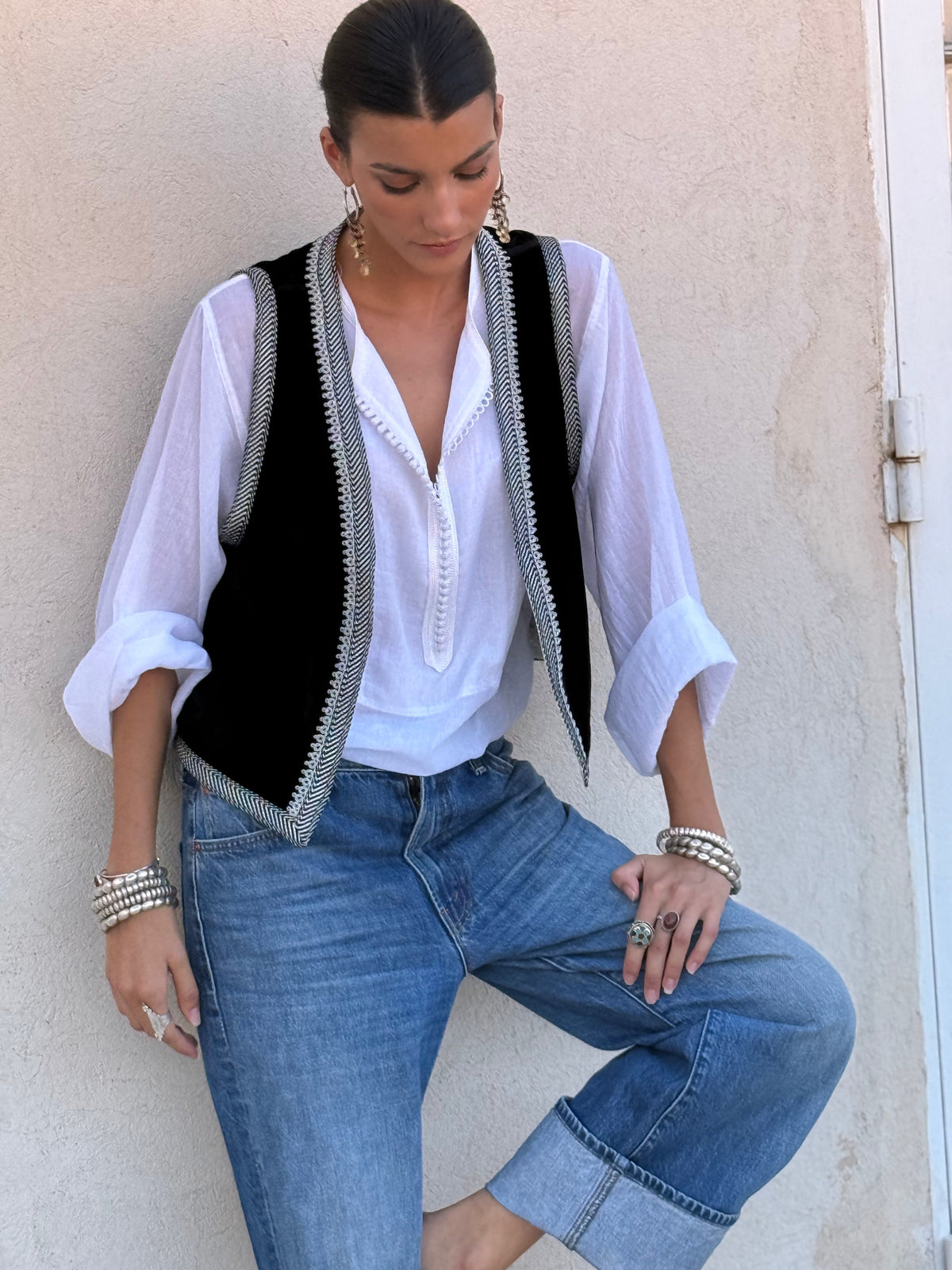 Nail Silk Velvet Gilet by Moroccan Touch